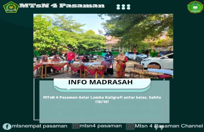 MTsN 4 Pasaman Gelar Lomba Kaligrafi Cari Bibit Unggul di Bidang Seni Islami Bonjol